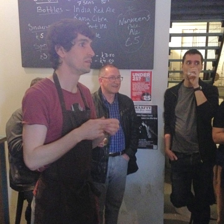 Mike teaching brewing basics to the rabble